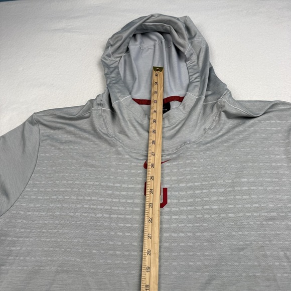 Oklahoma Sooners Shirt Hoodie Mens 4XL Gray NCAA Football Nike Dri Fit - Picture 3 of 7